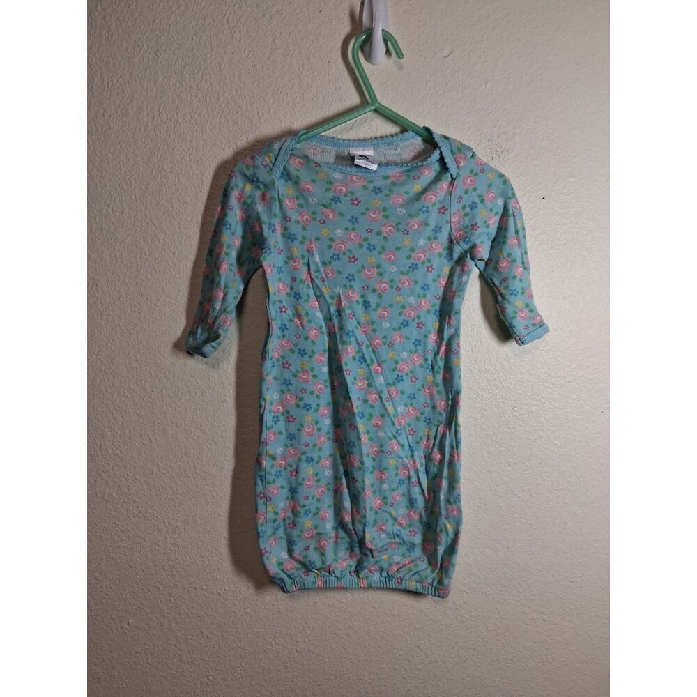 Gerber Cotton Sleep Sack Floral Boho Cottage Infant Baby Blue Girls 0-6 Months
